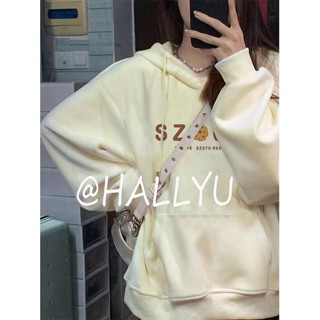 HALLYU เสื้อกันหนาว เสื้อแขนยาว เสื้อฮู้ด unique INS ดูสวยงาม สบาย WWY23909QB36Z230909