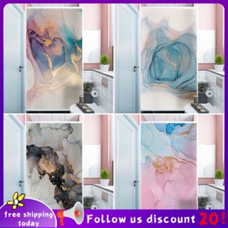 Se7ven ✨Electrostatic traceless sticker frosted marble texture decorative paper anti-penetration anti-visibility  anti-light window  transparent and opaque bathroom balcony sticker