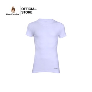 Hush Puppies เสื้อคอกลม รุ่น HUSH CLASSIC HU H5MS001 ทรง TEE - สีขาว