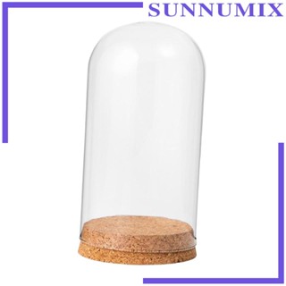 [Sunnimix] โหลแก้วใส ทรงโดม พร้อมฐานไม้ สําหรับตกแต่งปาร์ตี้ ออฟฟิศ