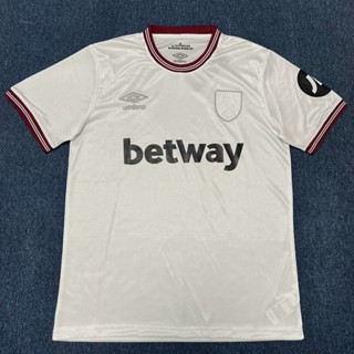 Fan Edition 2324 ใหม่ West Ham United Away เสื้อยืดลําลอง แขนสั้น คุณภาพสูง