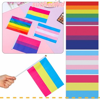 Suchenhd ธงชาติเลสเบี้ยน สีรุ้ง สําหรับตกแต่งบ้าน 10 ชิ้น LGBT
