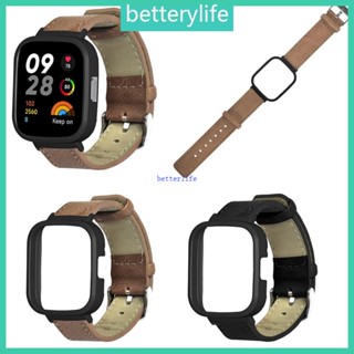 เคส BTF พร้อมสายคล้องหนัง สําหรับ Redmi Watch 3 Smartwatch Bracelet พร้อมเคสป้องกัน