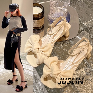 JUSLIN  รองเท้าส้นสูง รองเท้าแตะ รองเท้าส้นสูงผู้หญิง 2023 ใหม่  สบาย ins Chic fashion B94G0J9 37Z230910