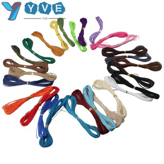 Yve สายเชือกโพลีเอสเตอร์เคลือบแว็กซ์ 28 สี 1 มม. 262 หลา สําหรับเย็บผ้า 28 ชิ้น