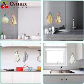 Cvmax ตะขอแขวนผ้าขนหนู ทรงสามเหลี่ยม ไม่ต้องเจาะรู มีกาวในตัว 2 นิ้ว สําหรับห้องน้ํา 8 ชิ้น