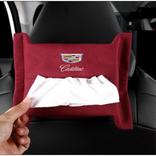 CT6 XT4 XT5 LYRIQ XT6 ESCALADE ATS CTS XTS SRX CT4 CT5 Tissue Box Car Seat Back Strap Hanging Universal Alcantara Paper Bag