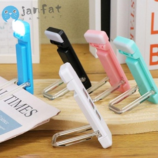 Janfat โคมไฟอ่านหนังสือ LED แบบคลิปหนีบ ชาร์จ USB ขนาดเล็ก แบบพกพา