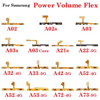 ปุ่มกดสวิตช์เปิด ปิดเสียง สายเคเบิลอ่อน สําหรับ Samsung A02 A02S A03 A03S A03 Core A21S A22 A32 A33 A42 A52 A53 A72 A73