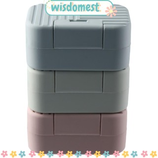 Wisdomest กล่องใส่สบู่พลาสติก กันน้ํา สีชมพู ฟ้า เขียว สําหรับห้องน้ํา เดินทาง 3 ชิ้น 3 แพ็ค