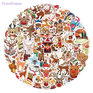 Standhappy สติกเกอร์ ลายซานตาคลอส สโนว์แมน กวาง สําหรับตกแต่งกระเป๋าเดินทาง สเก็ตบอร์ด DIY 100 ชิ้น