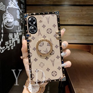 Yjd เคสโทรศัพท์มือถือ กันกระแทก ลายดอกไม้ ประดับเพชร พร้อมขาตั้ง สําหรับ OPPO A58 A78 4G