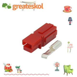 Greateskol ขั้วต่อขั้วต่อสายไฟ 12-16 AWG 30 แอมป์ ตัดการเชื่อมต่ออย่างรวดเร็ว ขั้วต่อขั้วต่อขั้วไฟฟ้า สีแดง