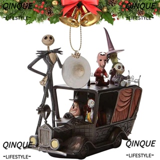 Qinjue จี้อะคริลิค รูปการ์ตูน The Nightmare Before Christmas สําหรับแขวนตกแต่งต้นคริสต์มาส กระจกมองหลังรถยนต์