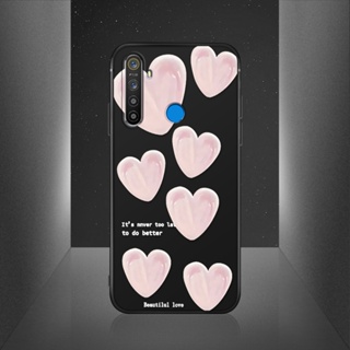 เคสโทรศัพท์ซิลิโคน TPU แบบนิ่ม กันกระแทก ลายหัวใจ สําหรับ Realme 1 2 3 3i 5S 5i 6i 5 6 Pro