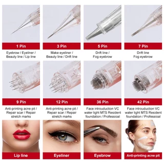 Salorie ปากกาเข็มไมโครนาโน 1 3 5 7 9 12 24 36 42 Pin 3D 5D ใช้แล้วทิ้ง 1 ชิ้น