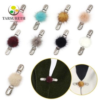 Tarsureth ผ้าคลุมไหล่ คาร์ดิแกน คลิป เทศกาล ผู้หญิง ขนยาว โลหะ เข็มกลัดเสื้อกันหนาว