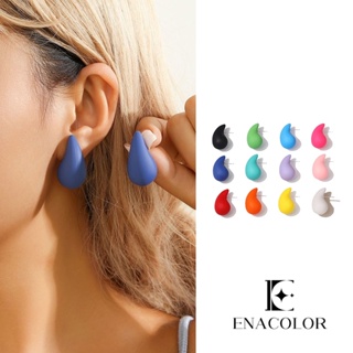 Enacolor ต่างหูแฟชั่น รูปหยดน้ํา สีแคนดี้ เครื่องประดับ สําหรับผู้หญิง 2023