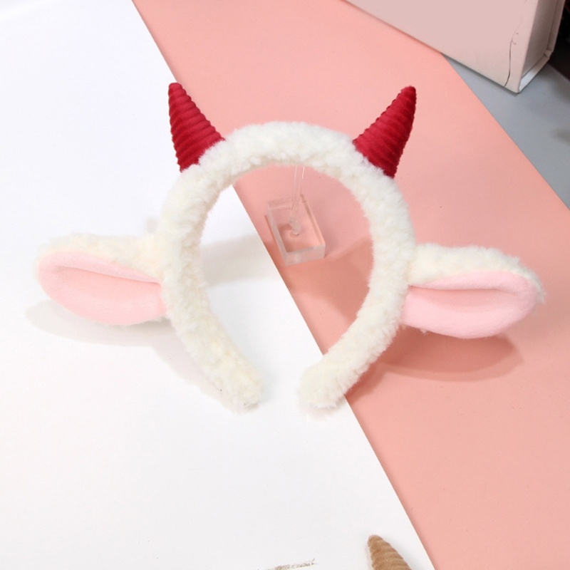 Dark Christmas Hairhoop ตุ๊กตาน่ารักแกะหู Hairband ครอบครัว Gathering Party Supply - รูปที่ 5