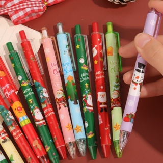 ปากกาเจลกดธีมคริสต์มาส / 0.5 มม. สร้างสรรค์ การ์ตูน นักเรียน เครื่องเขียน ปากกาเจล / เครื่องเขียน สํานักงาน น่ารัก / อุปกรณ์คริสต์มาส (สุ่มสี) /