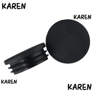 Karen จุกปิดปลายท่อ พลาสติก ทรงกลม กันลื่น 45 มม. 1 3/4 นิ้ว สีดํา 10 ชิ้น