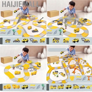 Haijiemall DIY Rail Car Toy Electric Track Flexible Construction Creates Vehicles Assembly Gift For Kids