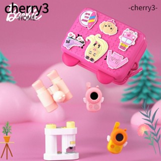 Cherry3 กระเป๋าเป้สะพายหลัง ทรงสี่เหลี่ยม กันน้ํา สีชมพู สําหรับตุ๊กตาบาร์บี้ DIY