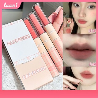 Cappuvini/Cappuvini Romantic Double-headed Lip Glaze Matte Lip Clay Moisturizing Lip Gloss แต่งหน้าในประเทศนักเรียนราคาถูกลิปสติก cod