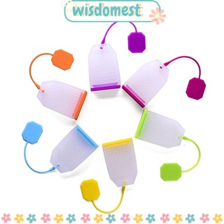 WISDOMEST ที่กรองชา แบบซิลิโคน สุ่มสี สําหรับห้องครัว 1 ชิ้น