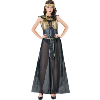 [0627] New  Halloween  Cosplay  Animation Gift  Comic M-XL Greek Goddess Cleopatra Clothing Lady PU Leather Patent Leather Costumes JZKW