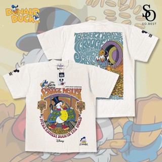 SO.BEST เสื้อยืด Disney Scrooge Mcduck RareSpecial Cotton กลับตะเข็บ สกรีนหน้า-หลัง  / ผ้าสีขาวเฟด ลิขสิทธิ์แท้ดิสนีย์