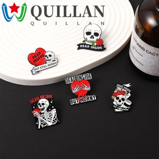 Quillan ฮาโลวีน เคลือบ Pins กระเป๋าเป้สะพายหลัง ตลก รูปหัวใจ หญิง ชาย โกธิค Skeletion ผู้หญิง ผ้าพันคอ Pins