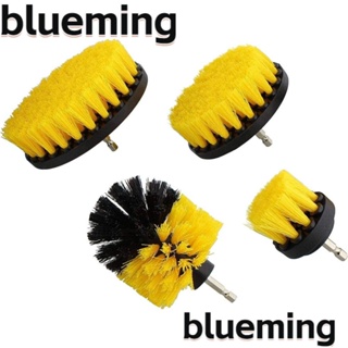 Blueming2 ชุดแปรงขัดไฟฟ้า ไนล่อน สีเหลือง 1/4 นิ้ว 4 ชิ้น