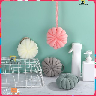 พร้อมสต็อก Bath Loofahs Bathing Ball Big Back Super Soft Bathing Green Towel Pink Bathing Ball Cute Pumpkin Bath Ball โดดเด่น_th