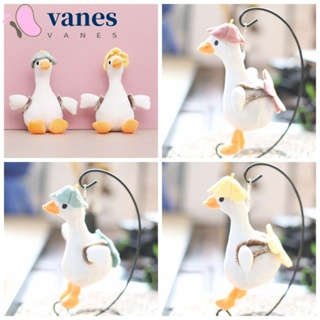 Vanes1 พวงกุญแจ จี้ตุ๊กตาการ์ตูนห่าน สีขาว ขนาดใหญ่ สไตล์เกาหลี สําหรับห้อยกระเป๋าเป้สะพายหลัง