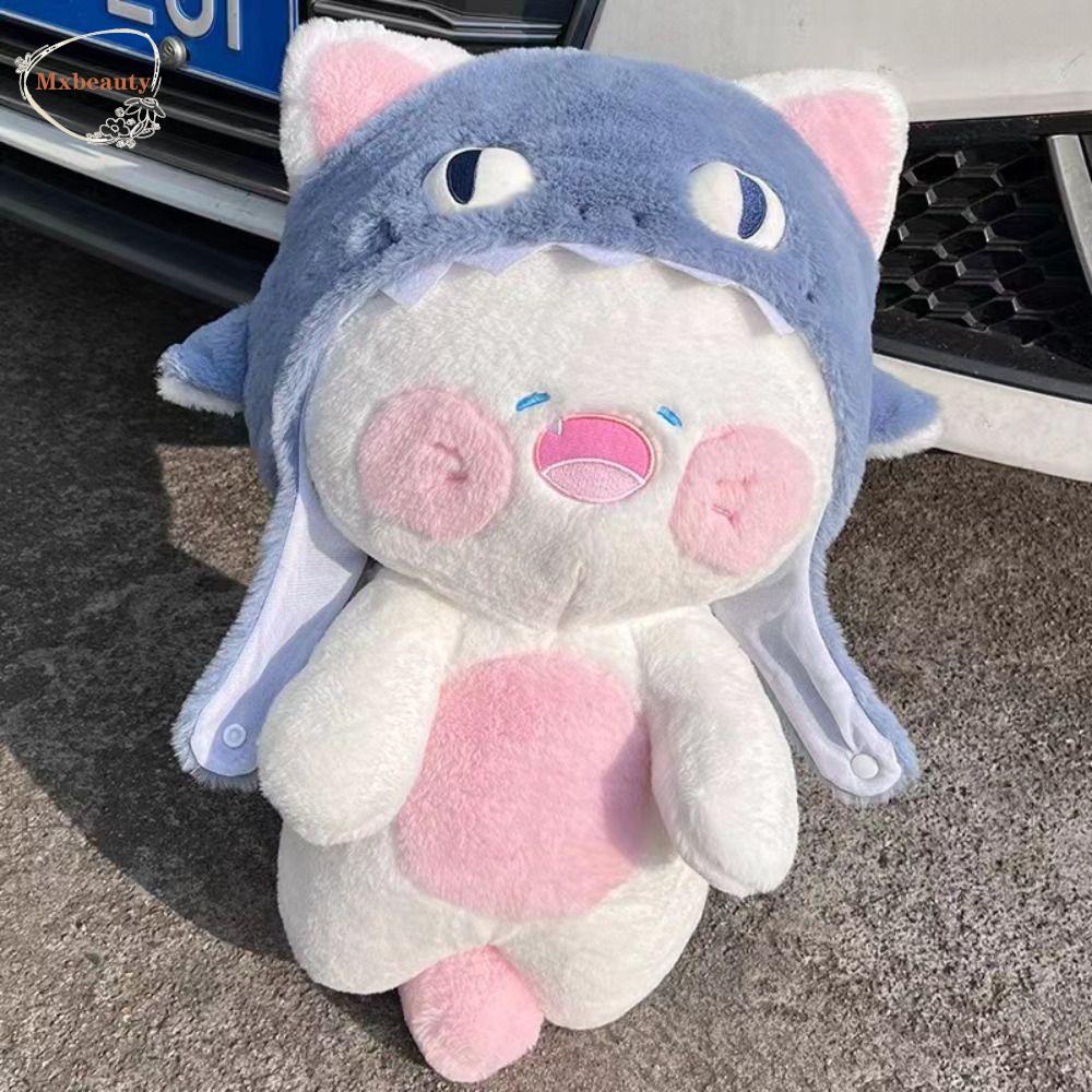 Mxbeauty หมอนตุ๊กตาฉลามน่ารัก แบบนิ่ม ของขวัญวันหยุด สําหรับแมว