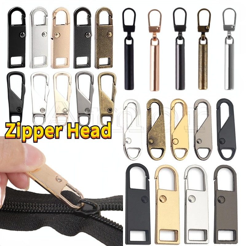 ชุดหัวซิปโลหะ แบบเปลี่ยน สําหรับดึงซิปกระเป๋าเดินทาง กระเป๋าเป้สะพายหลัง DIY