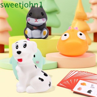 Sweetjohn เกมจับคู่ไม้ ของเล่นเสริมประสาทสัมผัส สําหรับเด็ก