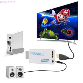 Quentin อะแดปเตอร์แปลง Wii2HDMI WII เป็น HDMI คุณภาพเสียงเหมือนจริง เอาท์พุต WII เป็น HDMI 3.5 มม. สําหรับ HDTV TV โปรเจคเตอร์ มอนิเตอร์