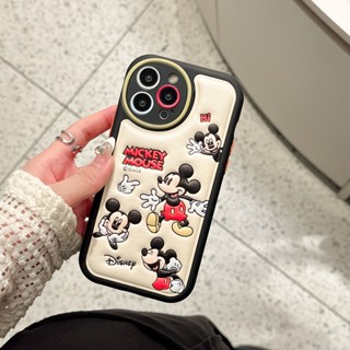 เคสโทรศัพท์มือถือหนัง ลายการ์ตูนมิกกี้เมาส์ สําหรับ ไอโฟน 15 14 13 12 11 Pro Max 14pro 15pro 12 13pro 15Plus