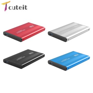 Tcuteit กล่องฮาร์ดไดรฟ์ภายนอก SATA HDD USB 3.0 3TB 2.5 นิ้ว