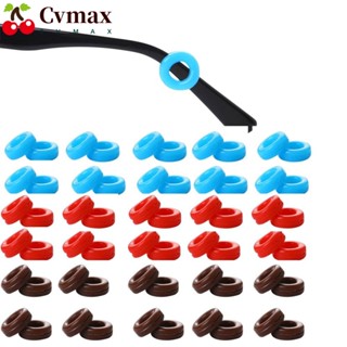 Cvmax 30 คู่ ขาแว่น ชุดซิลิโคน กาแฟ แว่นตาสลิป แว่นกันแดด สีฟ้า สีแดง ตะขอเกี่ยวหู กลางแจ้ง