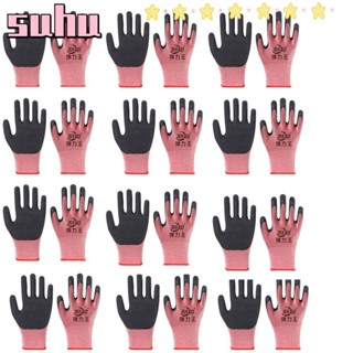 Suhuhd ถุงมือยาง ไซซ์ L กันความร้อน สีชมพู สําหรับทําอาหาร 12 คู่