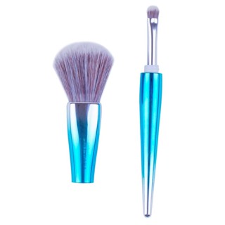 NEE CARA 2-TONE BLUSH BRUSH &amp; EYESHADOW BRUSH  (N753) : neecara นีคาร่า แปรงปัดแก้มขนนุ่ม x 1 ชิ้น abcmall