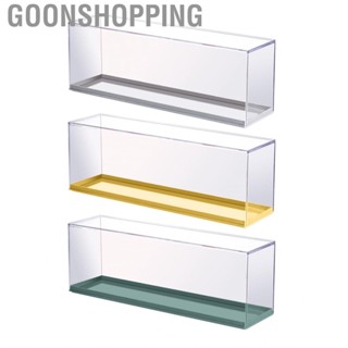 Goonshopping Clear Toy Display Box  Durable Storage Case Stackable Transparency Plastic for Cabinet