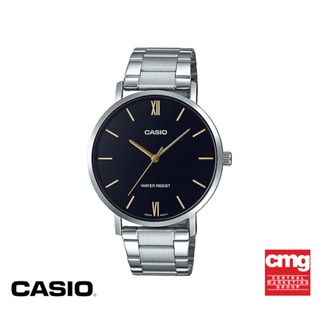 CASIO นาฬิกาข้อมือ CASIO รุ่น MTP-VT01D-1BUDF วัสดุสเตนเลสสตีล สีดำ