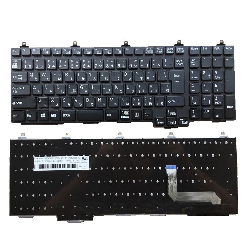 แป้นพิมพ์แล็ปท็อปสําหรับ Fujitsu Lifebook A573 A574 A744H G A572EF A552E A572 E744 E734 E743 E544 A744k แป้นพิมพ์ญี่ปุ่น