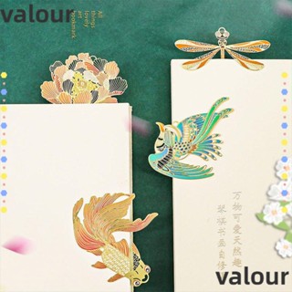 Valour ที่คั่นหนังสือโลหะ จี้พู่ รูปนก แมลง ปลา ดอกไม้ ของขวัญ สําหรับนักเรียน