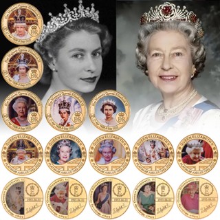 เหรียญกษาปณ์ที่ระลึก Queen Elizabeth สําหรับสะสม ตกแต่งงานศิลปะ