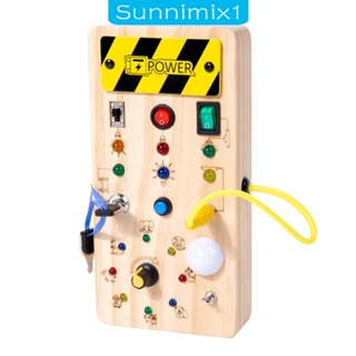 [Sunnimix1] บอร์ดสวิตช์ไฟ LED Montessori สําหรับเด็กวัยหัดเดิน